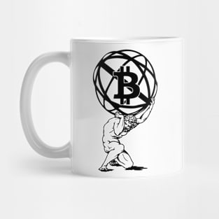 Atlas holds bitcoin Mug